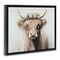Stupell Industries Shaggy Cattle Floral Crown Floating Frame, design by Shawna Stewart